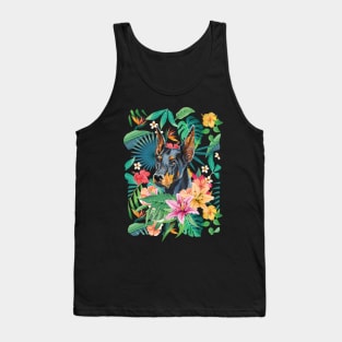 Tropical Dobie Dobermann Doberman Pinscher Tank Top